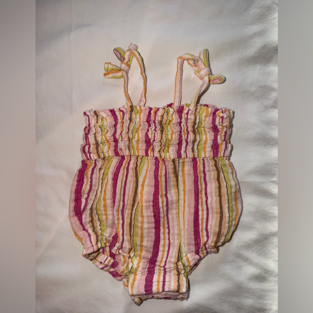 Old Navy Pink and Yellow Textured Top